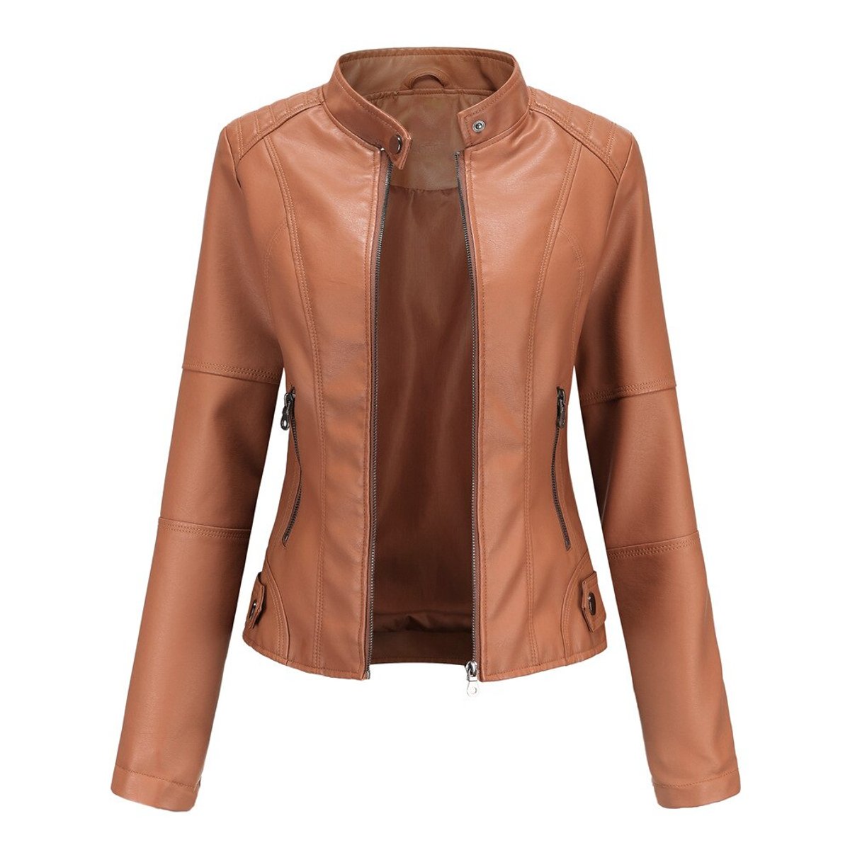 Helen | Veste de moto à col montant raffinée