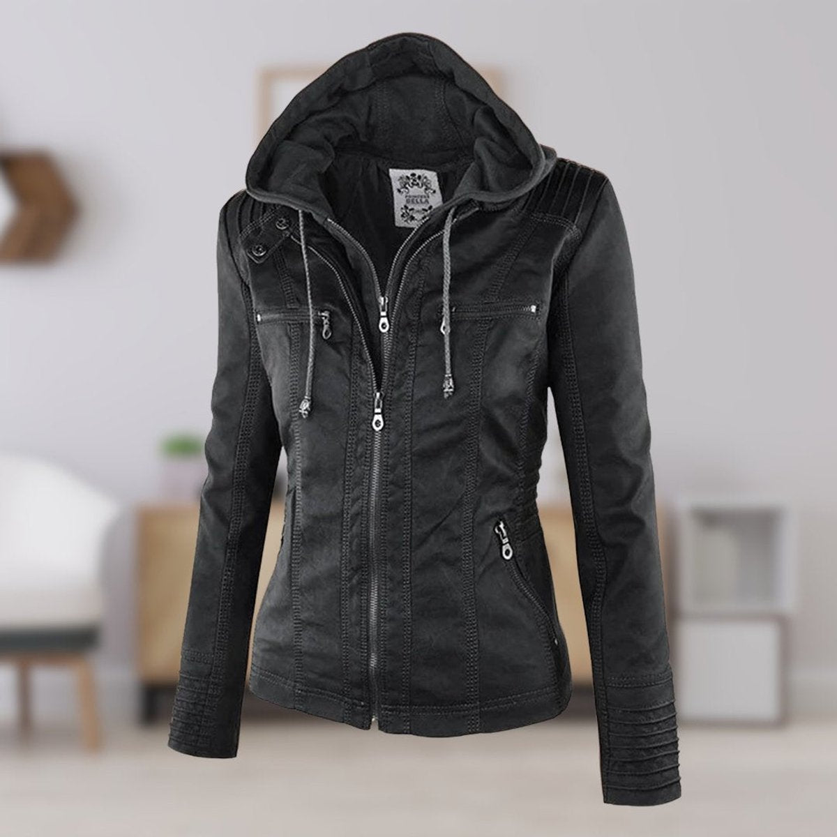 Lucinda | Veste de moto à capuche avec capuche amovible