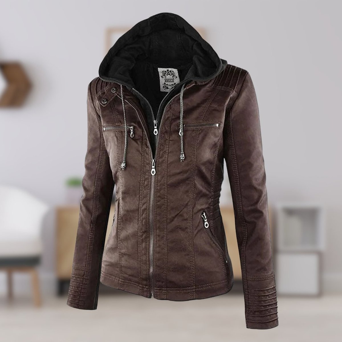 Lucinda | Veste de moto à capuche avec capuche amovible