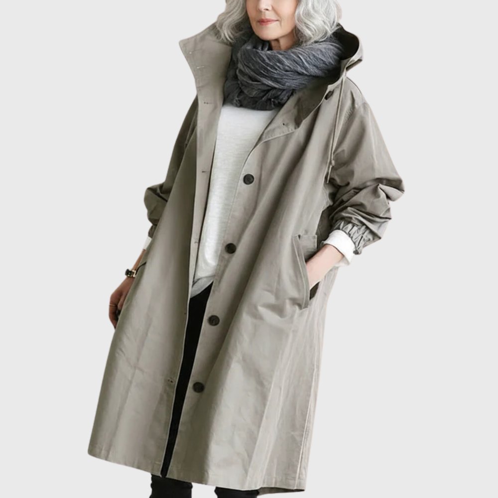 Ruth | Manteau long à capuche décontracté