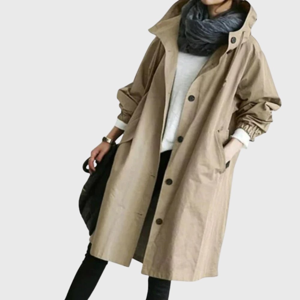 Ruth | Manteau long à capuche décontracté