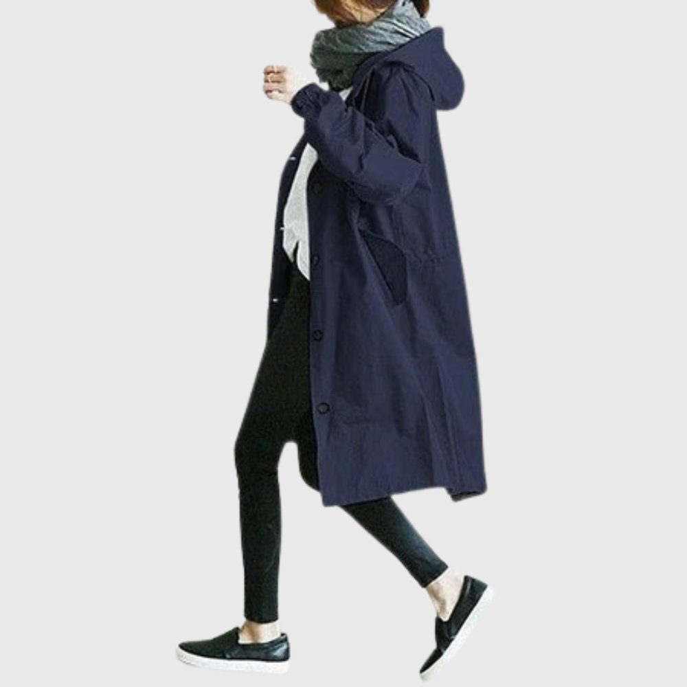 Ruth | Manteau long à capuche décontracté