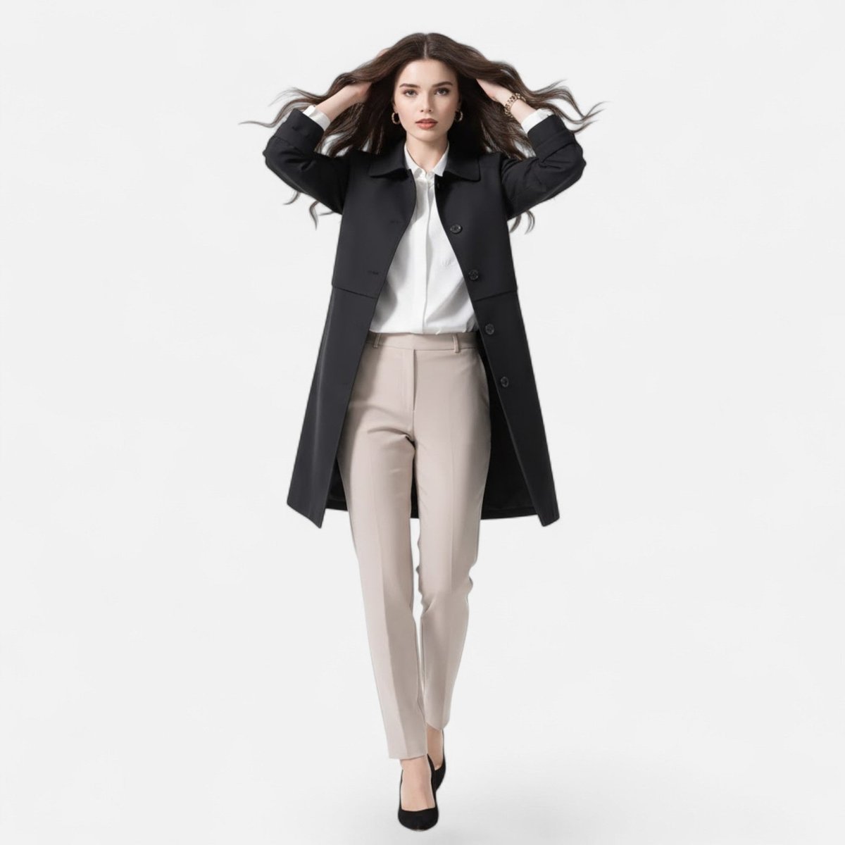 Margery | Manteau mi-long sur mesure
