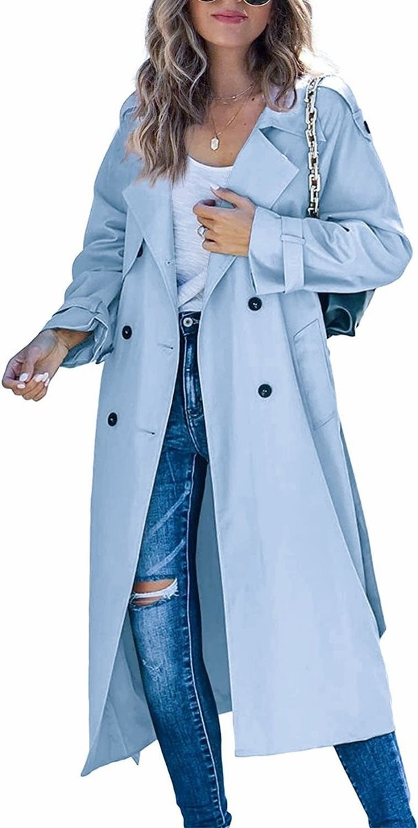 Juliet | Trench-coat long ceinturé à double boutonnage