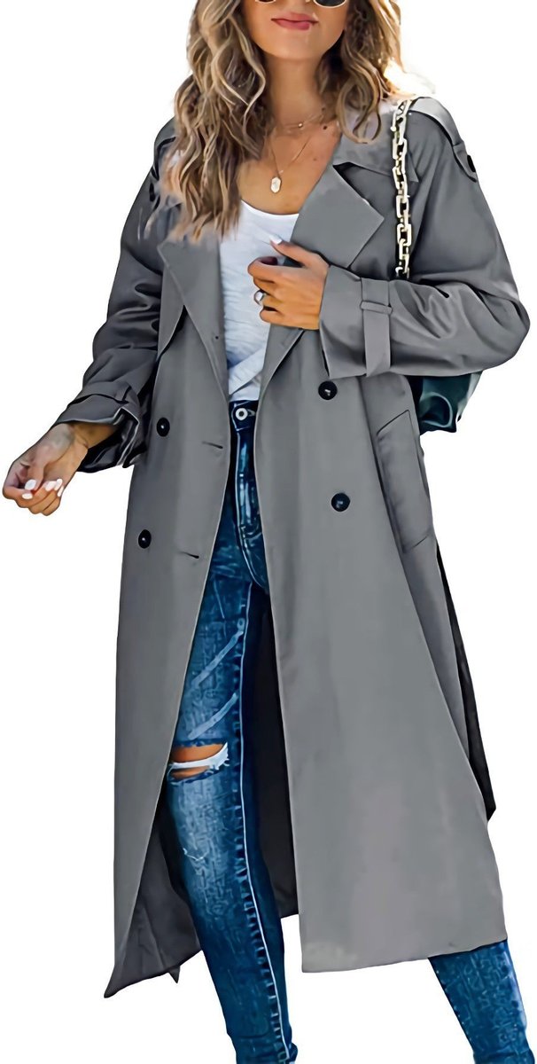 Juliet | Trench-coat long ceinturé à double boutonnage