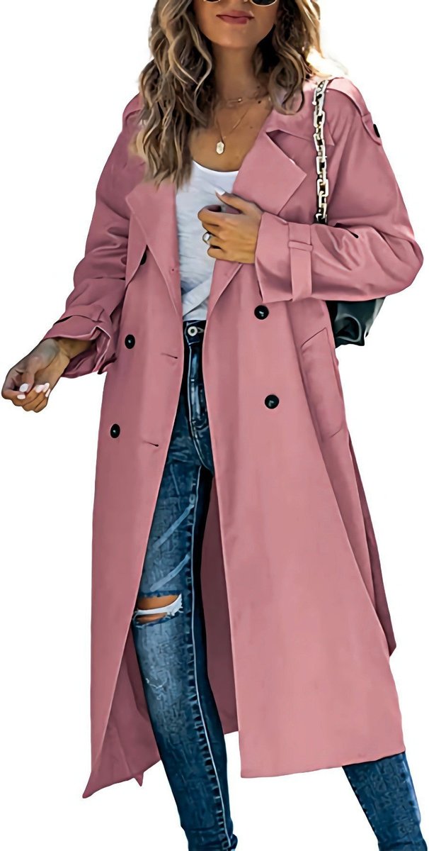 Juliet | Trench-coat long ceinturé à double boutonnage