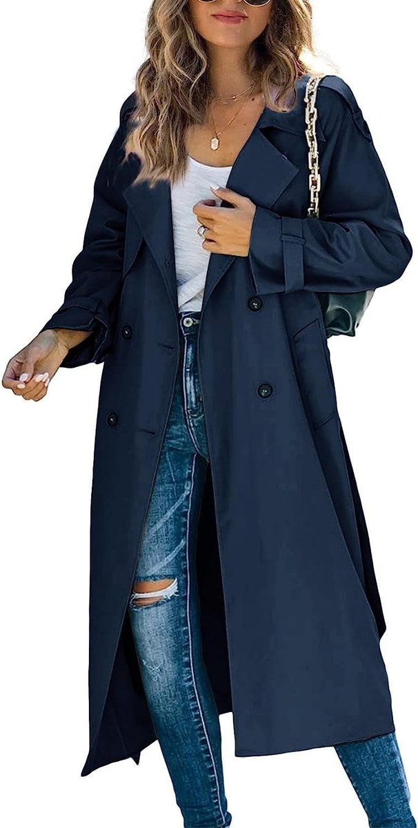 Juliet | Trench-coat long ceinturé à double boutonnage
