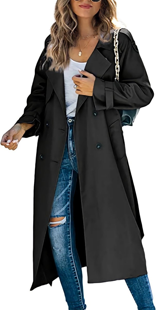 Juliet | Trench-coat long ceinturé à double boutonnage