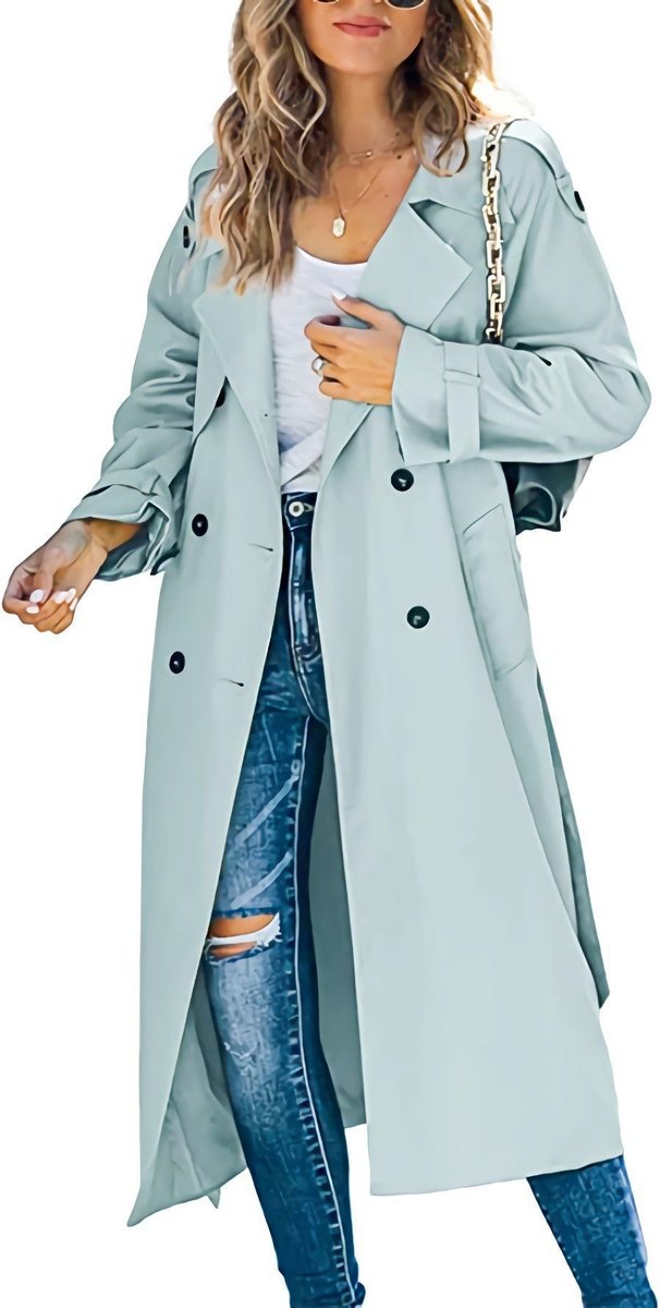 Juliet | Trench-coat long ceinturé à double boutonnage