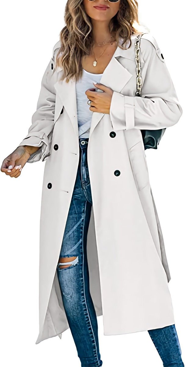 Juliet | Trench-coat long ceinturé à double boutonnage