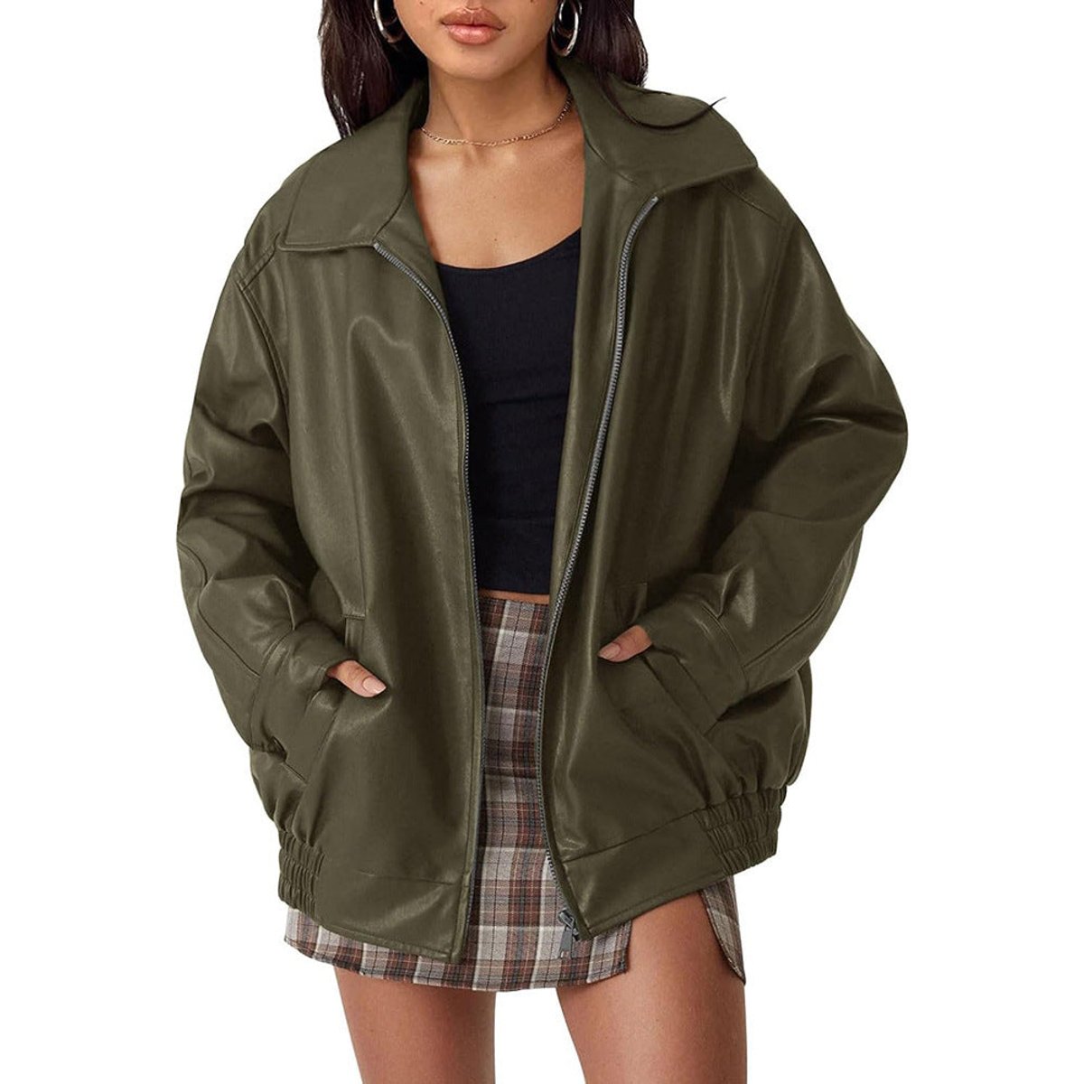 Nicola | Veste Bomber Zippée Détendue