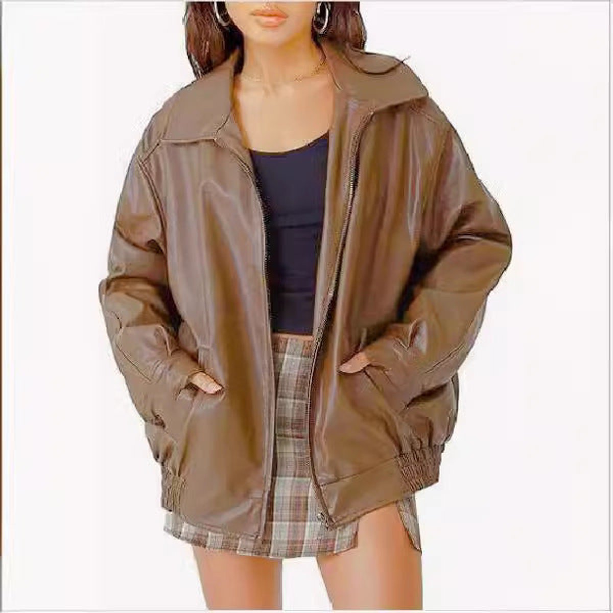 Nicola | Veste Bomber Zippée Détendue