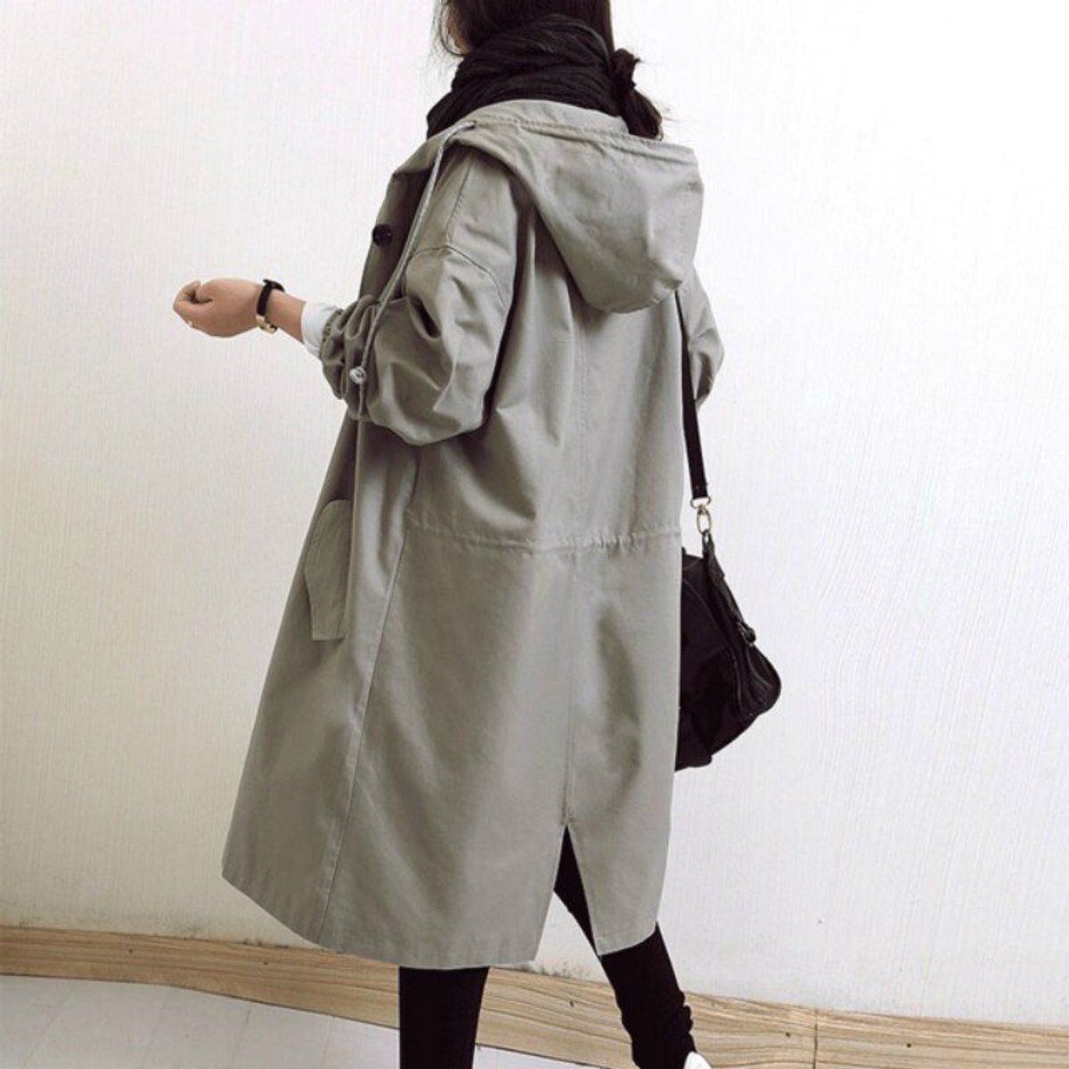 Maisie | Manteau à Capuche Oversize avec Boutons