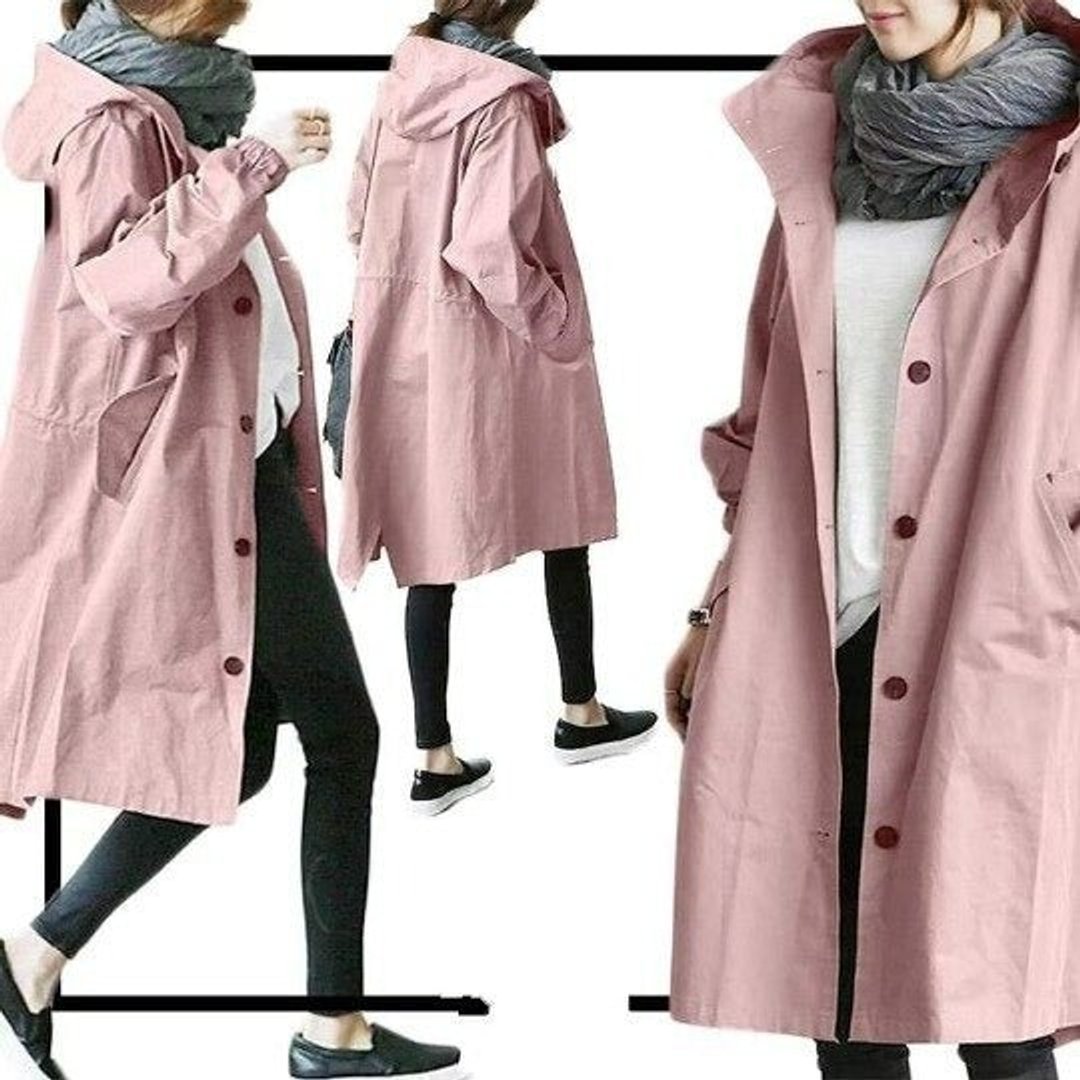 Maisie | Manteau à Capuche Oversize avec Boutons