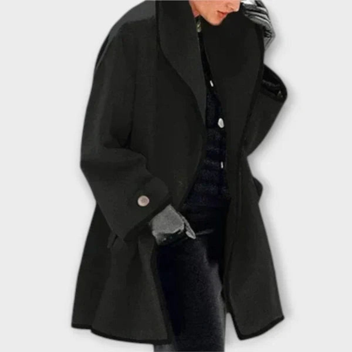 Flora | Manteau surdimensionné avec bord contrasté