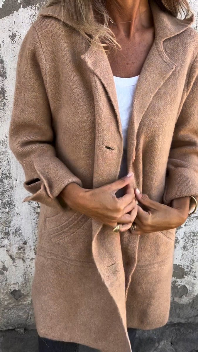 Lucille | Manteau long décontracté à revers